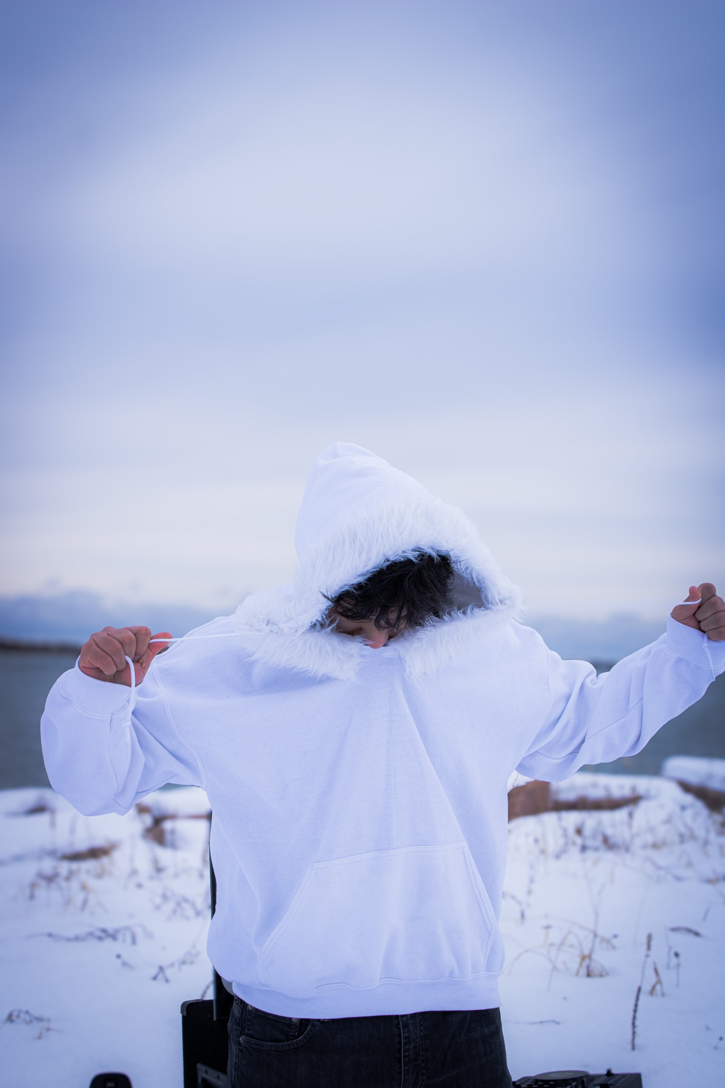 White Fur Hoodie