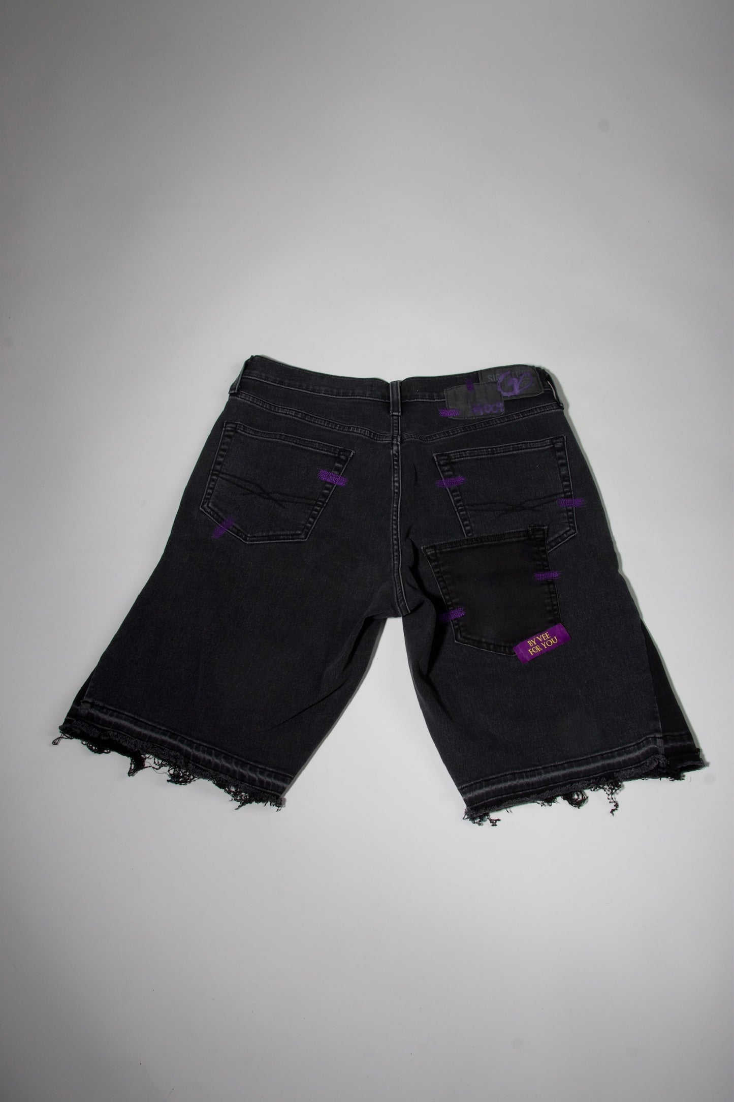 Black Denim Shorts  #009