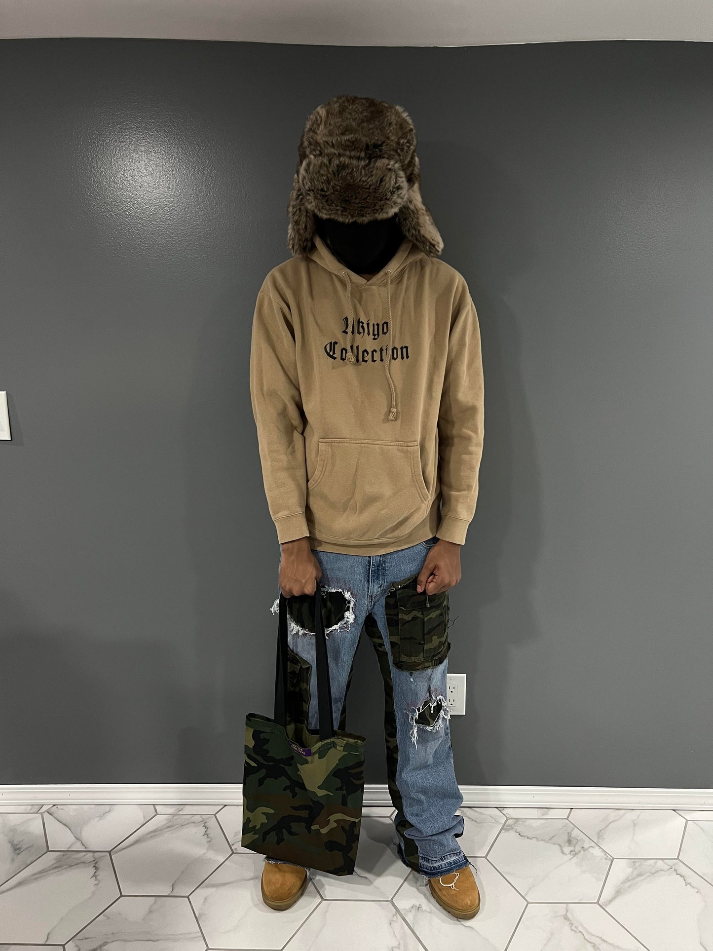 Denim/Camo Hybrid Jeans #004